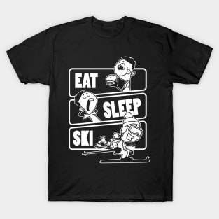 Eat Sleep Ski Repeat - Funny Skiing Lover Skier Gift product T-Shirt